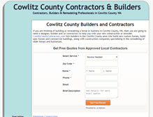 Tablet Screenshot of cowlitzcountycontractors.com